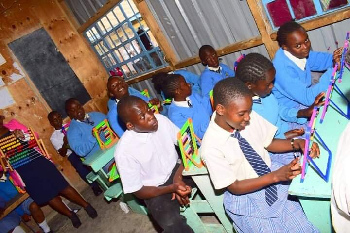 learning in progress in the temprary classes