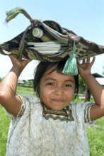 girl going to school