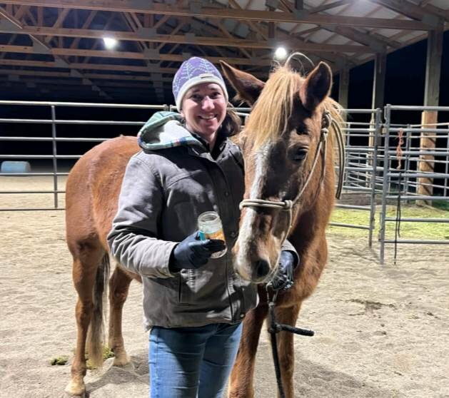 Sugarplum figuring out her trainer is not so bad