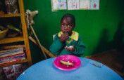 Feeding and educating 100 kids in our new school.