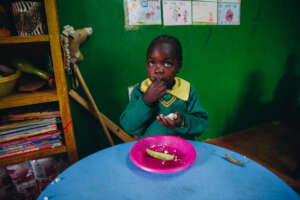 Feeding and educating 100 kids in our new school.