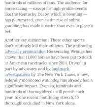Horseracing Wrongs in the New York Times