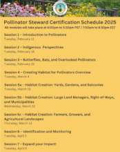 Pollinater Steward Certification schedule