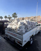 Truck of Aid for Displaced Gazans in Egypt