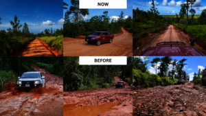 Before and After of Access Road