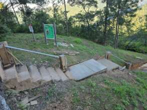 Addition of steps and railing to lookout point