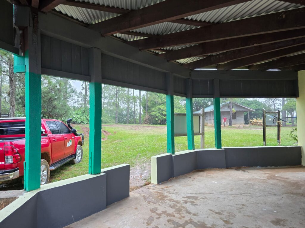Image showing new beams and roof on visitor center