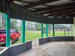 Image showing new beams and roof on visitor center