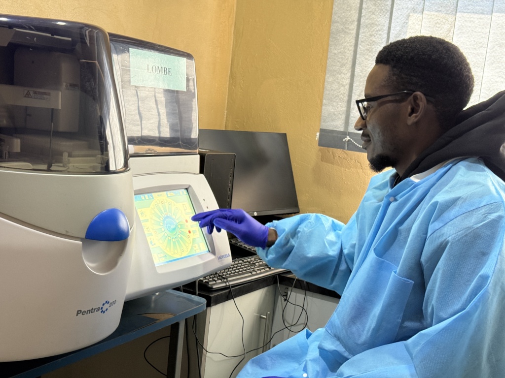 Scientist using new equipment