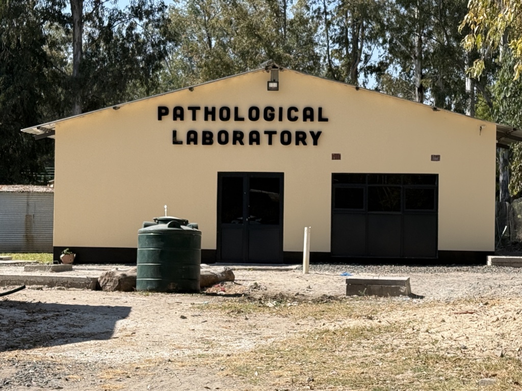 Entrance to the new Pathological Laboratory