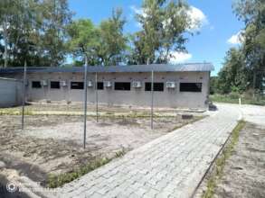 The new lab facility viewed from the main hospital