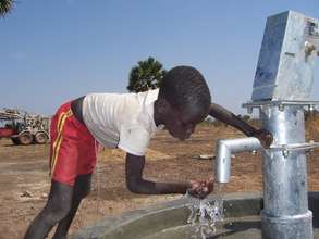 Boy getting water