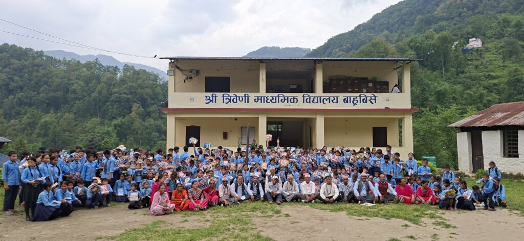 School stationery Distribution at the school
