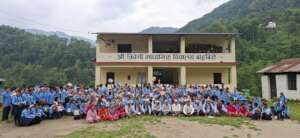 School stationery Distribution at  the school