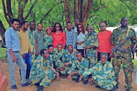 A partial view of cpark ranger officers