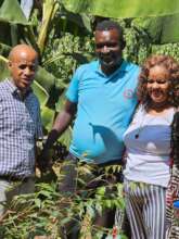 MHO director with local official neat the park