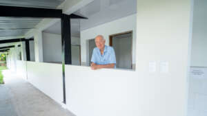 Douglas at the clinic