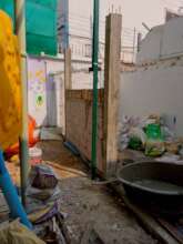 One of the walls that needed to be rebuilt.