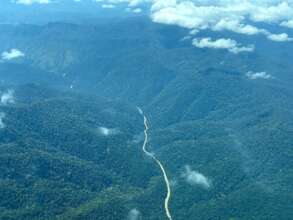 Aerial view of the study area landscape
