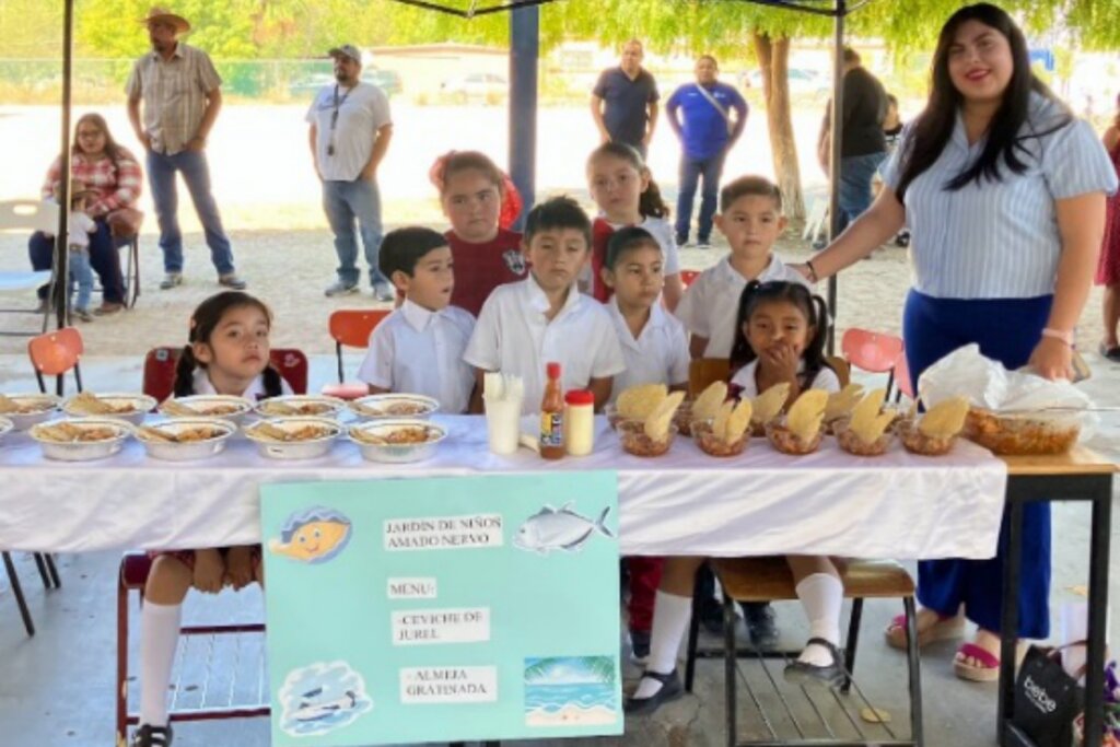 Presentation of seafood dishes prepared