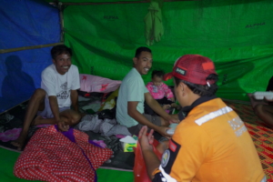 Hot Meals distribution, NTT Earthquake