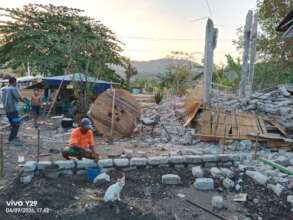 Building shelter for people affected-earthquake