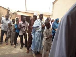 Lining up to receive health services