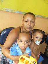 Teen mum with her sons
