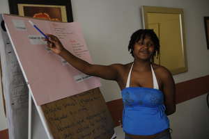 Project beneficiary in a course activity
