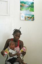 Women Bringing Child to Health Clinic