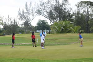 Lower primary girls at the school golf match