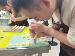 Baking training.