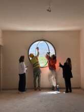 Working together on the girls bedrooms