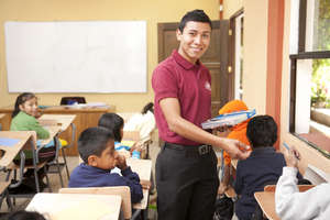 Jose in his classroom.