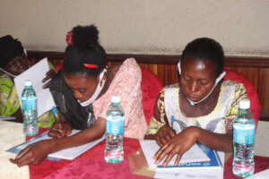 Women during a workshop organized by Blessed Aid