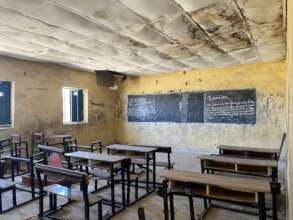 An abandoned classroom due to the poor condition