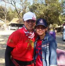 Volunteer Liz and our Mae La DARE Team player