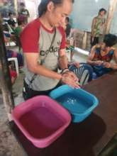 Hand washing station in Mae La Refugee DARE Centre