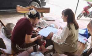 Photo 3. Interview with caregivers in Bac Ninh