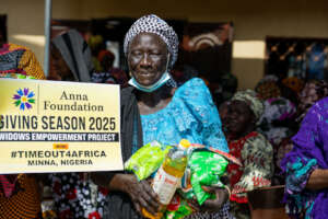 One of our 10 women ladies who got the special bag