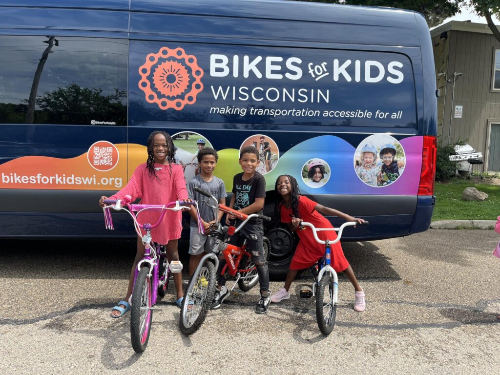 Excited for their new bikes!