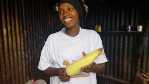 Kabale at Home helping out her mum