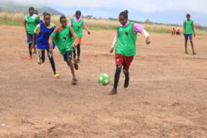 Participants during a league match, October 2023