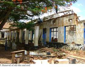 Renovation starts: Demolishing old roof