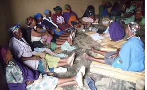 SHG members asking for new loans at their meeting