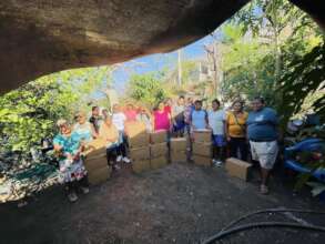 Women with emergency kit