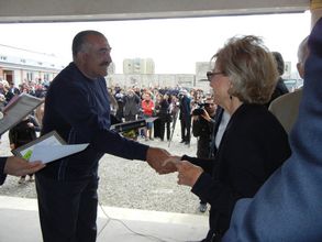 receiving the home certificates at homeblessing
