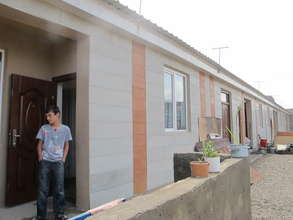 The row of 15 newly built homes
