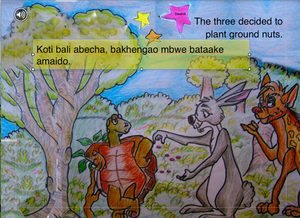 A screenshot from the Mama Mtoto digital book