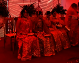 Beautiful brides in traditional outfits